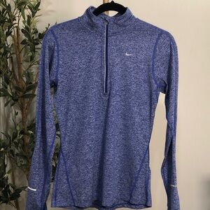 Nike Heathered Blue Long Sleeve Women's Top